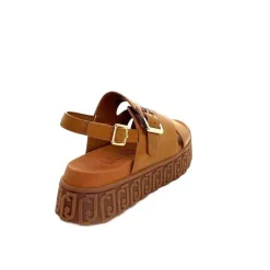 Vacances|Compensées & Plateformes<Liu.Jo Sandales Plateforme Liu Jo Ba4131 Cuir Marron