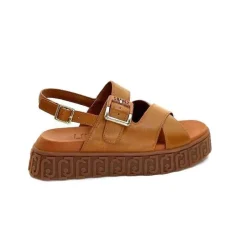 Vacances|Compensées & Plateformes<Liu.Jo Sandales Plateforme Liu Jo Ba4131 Cuir Marron