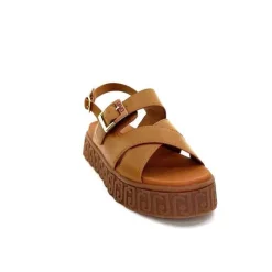 Vacances|Compensées & Plateformes<Liu.Jo Sandales Plateforme Liu Jo Ba4131 Cuir Marron