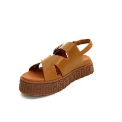 Vacances|Compensées & Plateformes<Liu.Jo Sandales Plateforme Liu Jo Ba4131 Cuir Marron