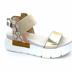 Compensées & Plateformes|Sandales<Nero Giardini Sandales Plateforme NeroGiardini 410704 D415 Cuir Rose Crème Marron Blanc