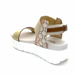 Compensées & Plateformes|Sandales<Nero Giardini Sandales Plateforme NeroGiardini 410704 D415 Cuir Rose Crème Marron Blanc