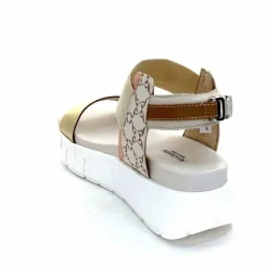 Compensées & Plateformes|Sandales<Nero Giardini Sandales Plateforme NeroGiardini 410704 D415 Cuir Rose Crème Marron Blanc