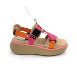 Vacances|Plateformes<Steve Madden Sandales Plateforme Decorum Textile Orange Beige Rose