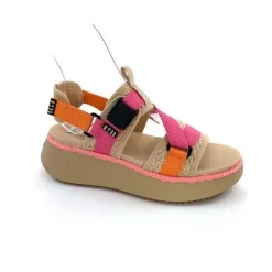 Vacances|Plateformes<Steve Madden Sandales Plateforme Decorum Textile Orange Beige Rose