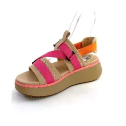 Vacances|Plateformes<Steve Madden Sandales Plateforme Decorum Textile Orange Beige Rose