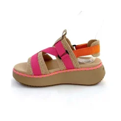 Vacances|Plateformes<Steve Madden Sandales Plateforme Decorum Textile Orange Beige Rose