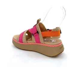 Vacances|Plateformes<Steve Madden Sandales Plateforme Decorum Textile Orange Beige Rose