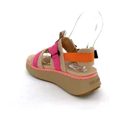 Vacances|Plateformes<Steve Madden Sandales Plateforme Decorum Textile Orange Beige Rose