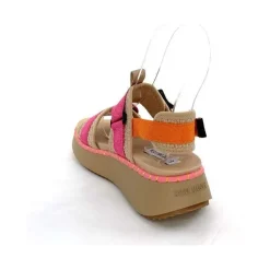 Vacances|Plateformes<Steve Madden Sandales Plateforme Decorum Textile Orange Beige Rose