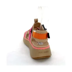 Vacances|Plateformes<Steve Madden Sandales Plateforme Decorum Textile Orange Beige Rose