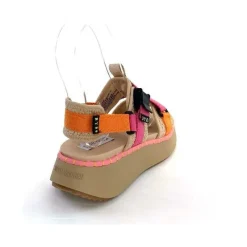 Vacances|Plateformes<Steve Madden Sandales Plateforme Decorum Textile Orange Beige Rose