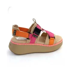 Vacances|Plateformes<Steve Madden Sandales Plateforme Decorum Textile Orange Beige Rose