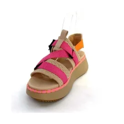 Vacances|Plateformes<Steve Madden Sandales Plateforme Decorum Textile Orange Beige Rose