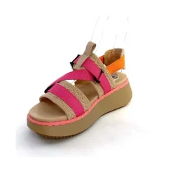 Vacances|Plateformes<Steve Madden Sandales Plateforme Decorum Textile Orange Beige Rose
