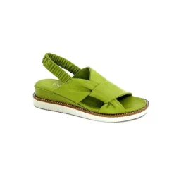 Vacances|Basic<Ivoire-354 Sandales Plateformes Ivoire 109124 Cuir Vert