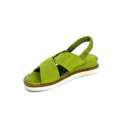 Vacances|Basic<Ivoire-354 Sandales Plateformes Ivoire 109124 Cuir Vert