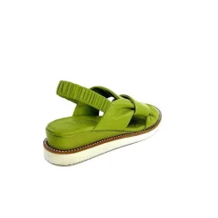 Vacances|Basic<Ivoire-354 Sandales Plateformes Ivoire 109124 Cuir Vert