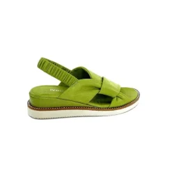 Vacances|Basic<Ivoire-354 Sandales Plateformes Ivoire 109124 Cuir Vert