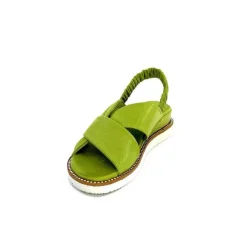 Vacances|Basic<Ivoire-354 Sandales Plateformes Ivoire 109124 Cuir Vert