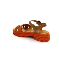 Vacances|Plateformes<Minka Sandales Plateformes Grafitti Daim Marron Orange