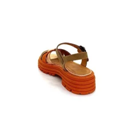 Vacances|Plateformes<Minka Sandales Plateformes Grafitti Daim Marron Orange