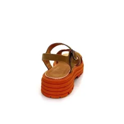 Vacances|Plateformes<Minka Sandales Plateformes Grafitti Daim Marron Orange