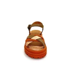 Vacances|Plateformes<Minka Sandales Plateformes Grafitti Daim Marron Orange