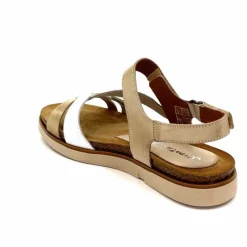 Vacances|Plateformes<Ivoire0576a Sandales Plateformes Xapatan 1633 Cuir Blanc Or Beige