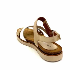 Vacances|Plateformes<Ivoire0576a Sandales Plateformes Xapatan 1633 Cuir Blanc Or Beige