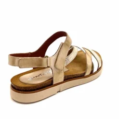 Vacances|Plateformes<Ivoire0576a Sandales Plateformes Xapatan 1633 Cuir Blanc Or Beige