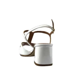 Talon|Soirée<Ivoire0334 Sandales Talon Ivoire F2295 Venezia Cuir Vernis Blanc
