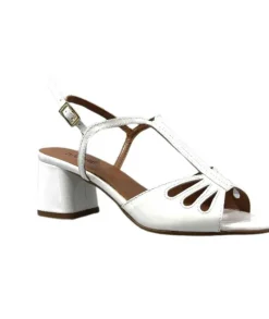 Talon|Soirée<Ivoire0334 Sandales Talon Ivoire F2295 Venezia Cuir Vernis Blanc