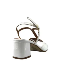 Talon|Soirée<Ivoire0334 Sandales Talon Ivoire F2295 Venezia Cuir Vernis Blanc