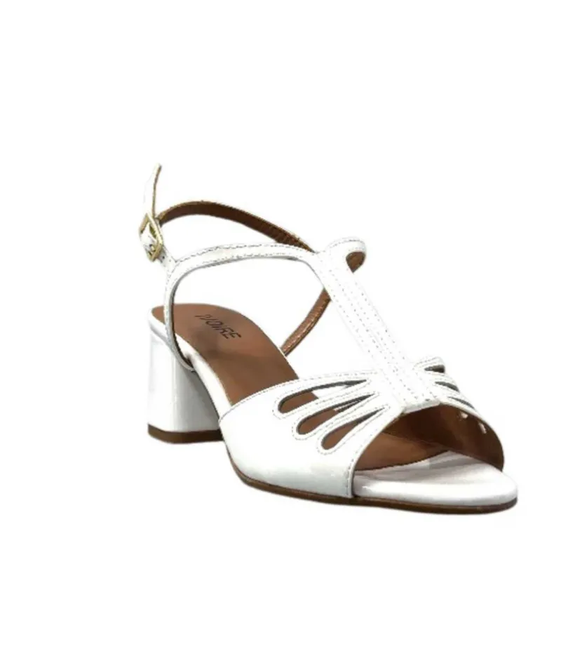 Talon|Soirée<Ivoire0334 Sandales Talon Ivoire F2295 Venezia Cuir Vernis Blanc