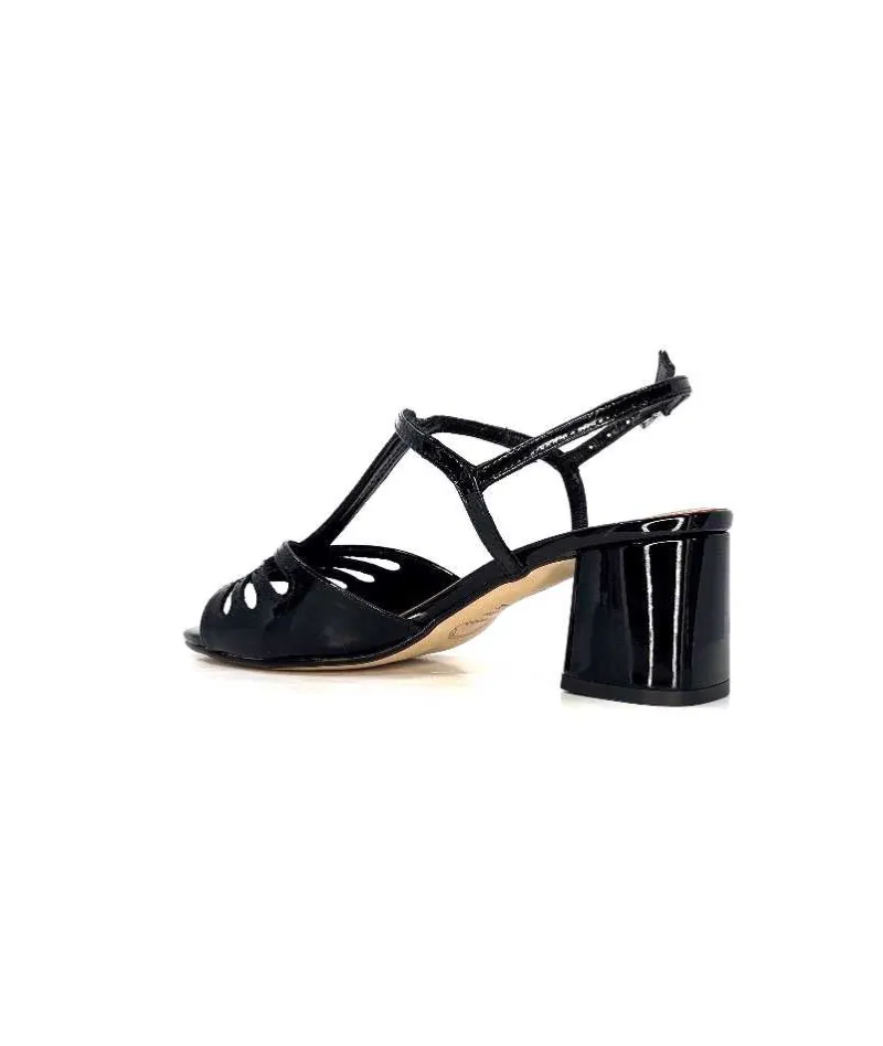 Talon|Sandales<Ivoire0334 Sandales Talon Ivoire F2295 Venezia Cuir Vernis Noir