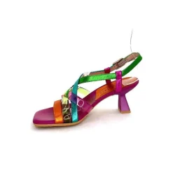 Vacances|Soirée<Hispanitas Sandales Talons Chv 243292 Cuir Fushia Multicolore