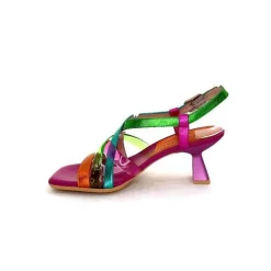 Vacances|Soirée<Hispanitas Sandales Talons Chv 243292 Cuir Fushia Multicolore