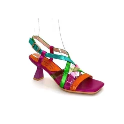Vacances|Soirée<Hispanitas Sandales Talons Chv 243292 Cuir Fushia Multicolore