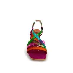 Vacances|Soirée<Hispanitas Sandales Talons Chv 243292 Cuir Fushia Multicolore