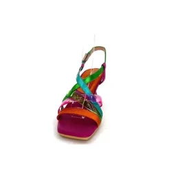 Vacances|Soirée<Hispanitas Sandales Talons Chv 243292 Cuir Fushia Multicolore