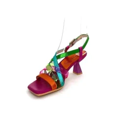 Vacances|Soirée<Hispanitas Sandales Talons Chv 243292 Cuir Fushia Multicolore
