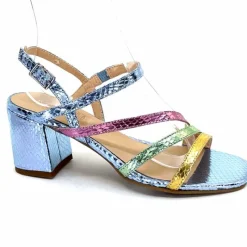 Soirée|Sandales<Ivoire0104a Sandales Talons Ivoire A47146 Cuir Métal Ciel Jaune Vert Rose Bleu