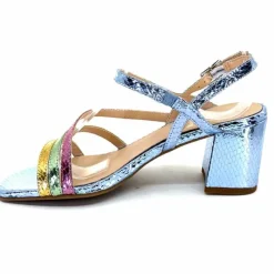 Soirée|Sandales<Ivoire0104a Sandales Talons Ivoire A47146 Cuir Métal Ciel Jaune Vert Rose Bleu