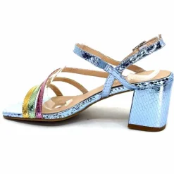 Soirée|Sandales<Ivoire0104a Sandales Talons Ivoire A47146 Cuir Métal Ciel Jaune Vert Rose Bleu