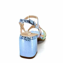 Soirée|Sandales<Ivoire0104a Sandales Talons Ivoire A47146 Cuir Métal Ciel Jaune Vert Rose Bleu