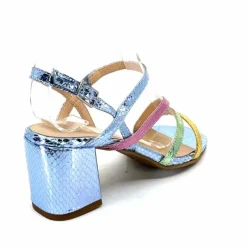 Soirée|Sandales<Ivoire0104a Sandales Talons Ivoire A47146 Cuir Métal Ciel Jaune Vert Rose Bleu