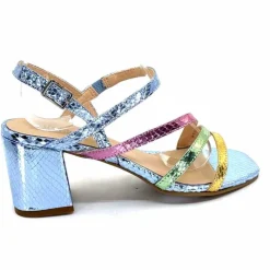 Soirée|Sandales<Ivoire0104a Sandales Talons Ivoire A47146 Cuir Métal Ciel Jaune Vert Rose Bleu