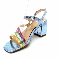 Soirée|Sandales<Ivoire0104a Sandales Talons Ivoire A47146 Cuir Métal Ciel Jaune Vert Rose Bleu