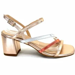 Soirée|Sandales<Ivoire0104a Sandales Talons Ivoire A47146 Cuir Métal Argent Rose